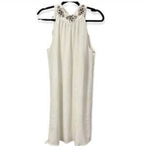 Vera Moda White Halter Knee Length Dress Medium